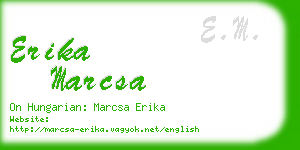 erika marcsa business card